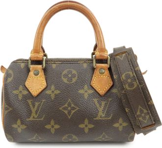 Louis Vuitton Speedy Mini Hl Monogram Canvas Brown Canvas Handbag (Pre-Owned)