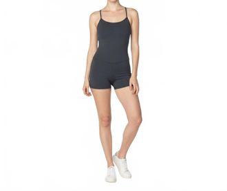 Cotton On Solid Shapewear Romper In Dark Gray