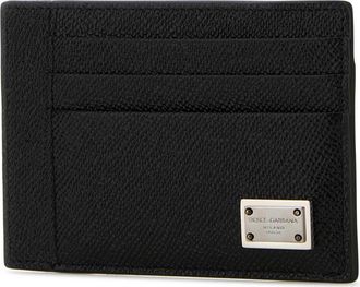 Dolce & Gabbana Black Leather Card Holder