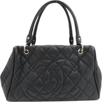 Chanel Pre-owned Matelasse Tote bag - Dames - Vintage Handtas - Zwart - ONE Size - Leer - Vintage