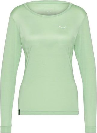 Salewa Puez Melange Dry L/S Tee Funktionsshirt f&uuml;r Damen | gr&uuml;n