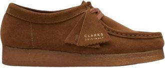 Clarks Zwarte Su&egrave;de Wallabee Schoenen - Heren - Veterschoenen - Bruin - 45 EU - Su&egrave;de - Schoenen
