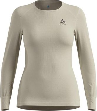 Odlo BL Top Crew Neck L/S Active Warm Eco Kunstfaserunterwäsche für Damen | beige/grau