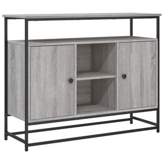 vidaXL Aparador De Madera De Ingenier&iacute;a Gris Sonoma 100x35x80 Cm Vidaxl