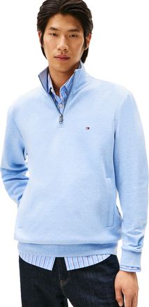 Tommy Hilfiger Mens Medium Weight 1/4 Zip Sweatshirt, Vessel Blue Heather, XL