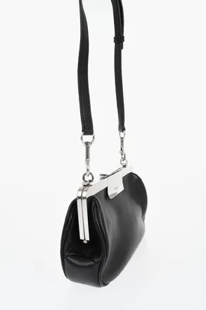 Max Mara Leather Clutch With Snap Closure Max Mara