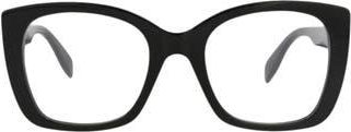 McQ by Alexander McQueen Optical Glasses in Black Black Transparent at Nordstrom Rack