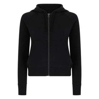 James Perse Zip-throughs, female, Black, Size: XS Vintage French Terry Zip Up Hoodie