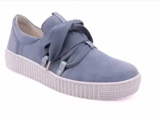 Gabor Womens Ribbon Sneaker In Light Blue
