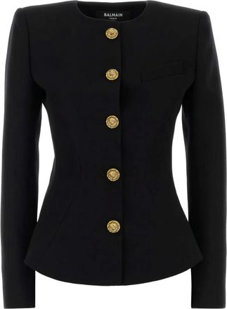 Balmain button wool blazer - Black