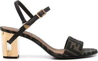 Fendi High Heel Sandals, female, Brown, 4 UK, Delfina Medium-Heeled Sandals
