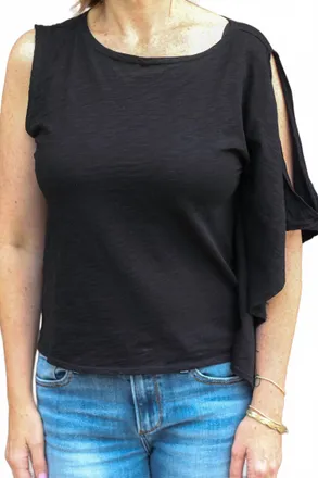 True Grit Womens Hot Nights Top In Black