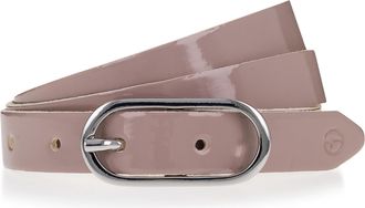 Tamaris Lederg&uuml;rtel TAMARIS, Damen, Gr. 11,5, grau (taupe), Materialmix, unifarben, G&uuml;rtel Lederg&uuml;rtel, mit Doppelschnalle