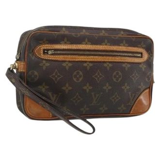 Louis Vuitton Pre-owned Clutches, female, Brown, Size: ONE SIZE Pre-owned Monogram Clutch Bag
