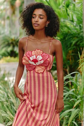 Farm Rio x Anthropologie 3D Flower Maxi Dress
