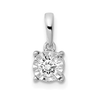 Diamond2Deal 14k White Gold 1/5ct. Diamond Pendant
