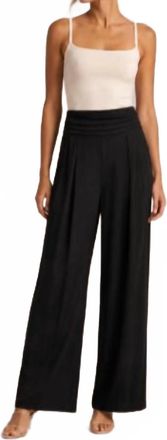 Sole Patricia Linen Rayon Pant In Black