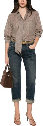 Marella Mllmodico Blouse - Dames - Overhemden - Bruin - XS - Wol - Overhemden