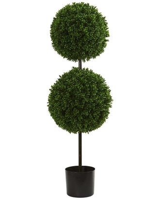 Nearly Natural 3.5Ft Boxwood Double Ball Artificial Topiary Tree Uv Resistant (Indoor/Outdoor)
