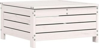 vidaXL Taburete De Jard&iacute;n Madera Maciza De Pino Blanco 62x63,5x32 Cm Vidaxl