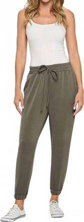 Ariella Drawstring Jogger Pant In Olive