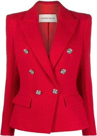 Alexandre Vauthier double-breasted blazer - women - Cotton/Polyester/Polyamide - 40 - Red