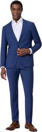 Roy Robson Stretch Wool Blend 2-Button Suit - Heren - Business pakken - Blauw - M - Wol - Kostuums