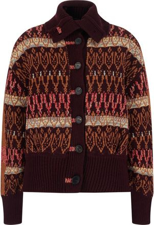 Dries Van Noten Multicolor Geometric Shirt Collar Sweater