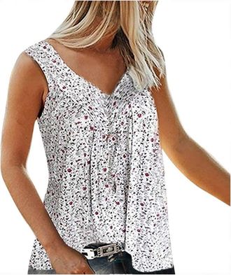 Generic Oversized T Shirts For Women Plus Size - Boho Vest Tops For Women Lightweight Breathe Tank Tops Women Loose Comfort Swing Camisole Tops For Women Slee