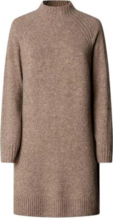 Pepe Jeans London Korte Gebreide Jurk - Dames - Kleedjes - Beige - S - Kleedjes
