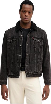 Levi's Jassen, Heren, Zwart, M, Denim, Denim Jacket