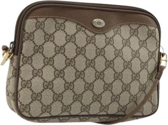 Gucci Pre-owned Vintage Schoudertas - Dames - Vintage Schoudertas - Beige - ONE Size - Leer - Vintage