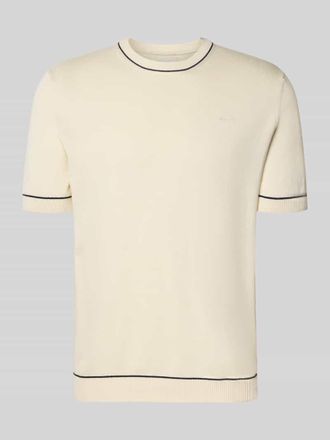 GANT Strickshirt mit Rundhalsausschnitt in Offwhite, Gr&ouml;&szlig;e 3XL