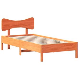 Berkfield Home Bed Frame without Mattress Wax Brown 90x190 cm Single Solid Wood Pine