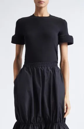 Melitta Baumeister Foam Cuff T-Shirt in Black at Nordstrom, Size X-Small