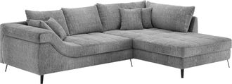 Mr. Couch Ecksofa »Portofino L-Form« 4 Bezugsqualitäten, 13,5 cm hohe Metall-Profilfüsse in matt-schwarz