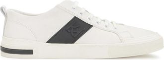 Kazar Heren off-white sneakers met zwarte inzetstukken - Heren - Sneakers - Wit - 42 EU - Leer - Schoenen