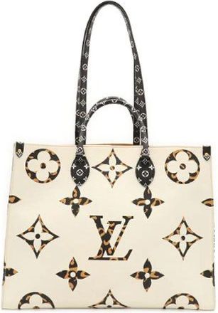Louis Vuitton Pre-owned On The Go Monogram 2way Tote Bag - Dames - Vintage Shopper - Beige - ONE Size - Vintage
