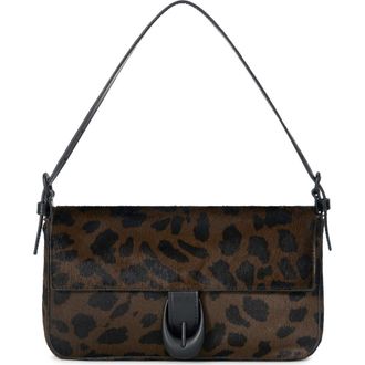 Staud Harlow Genuine Calf Hair Shoulder Bag in Leopard Print Calf Hair at Nordstrom