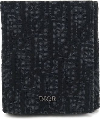 Dior Black Jacquard Wallet (Tri-Fold) (Pre-Owned)