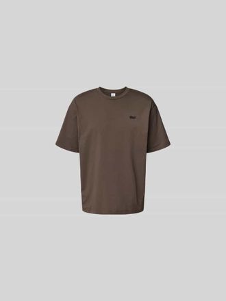 Won Hundred T-Shirt mit Label-Stitching in Oliv, Gr&ouml;&szlig;e L