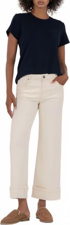 Kut from the Kloth Meg High Rise Wide Leg Jean In Candle