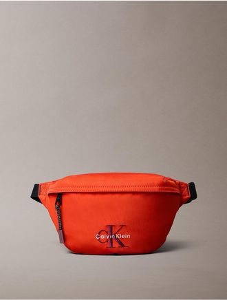 Calvin Klein Mens Nylon Monologo Waistpack - Orange