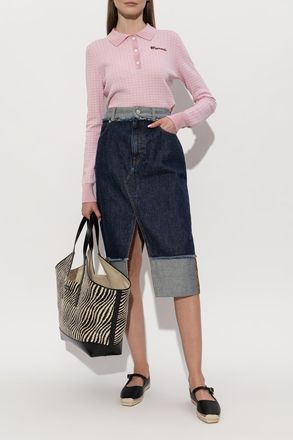 Marni Polo With Logo, Womens, Pink