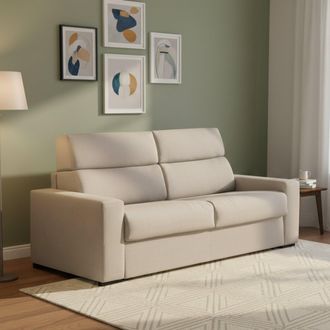 Dmora Sof&aacute; Cama 3 Plazas Marcon, Desenfundable, Con Almacenaje Hecho En Italia, Lavable, 220x95 Cm Gris Vis&oacute;n