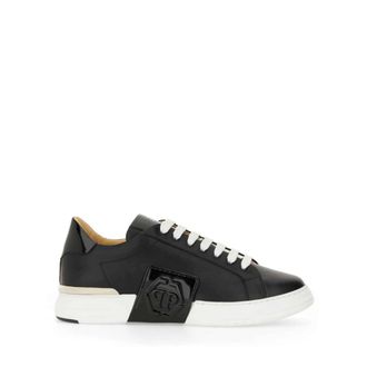 Philipp Plein Sneakers in Pelle con Logo - - Shoes - Uomo - Nero - 40 EU