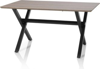 Aquadesign Mesa de metal y mdf roble fresno