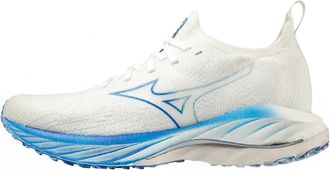 Mizuno Womens Neo Wind Shoes In Undyed White-Peace Blue