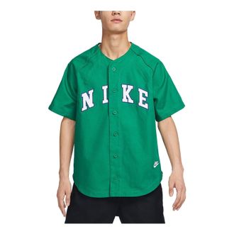 Nike Apricot Button Baseball Shirt Green FQ7001-365
