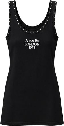 Aniye By London Studded Tank Top - Dames - Tops zonder mouwen - Zwart - M - Katoen - Tops